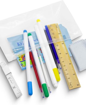12PCS Fabric Markers for Sewing Set, Including 4PCS Washable Fabric Markers for Sewing and 4PCS Heat Erasable Fabric Marking Pens for Sewing and Quilting, Water Soluble Fabric Marker