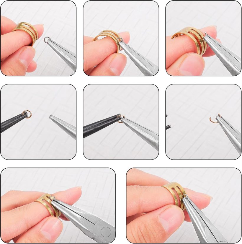 4Pcs Jewelry Pliers Set Jewelry Making Pliers Tools Kit Include Jewelry Making Needle Nose Chain Nose Round Bent Pliers Wire Cutter for Bracelet Beading DIY Craft Jewelry Making Supplies - Image 7