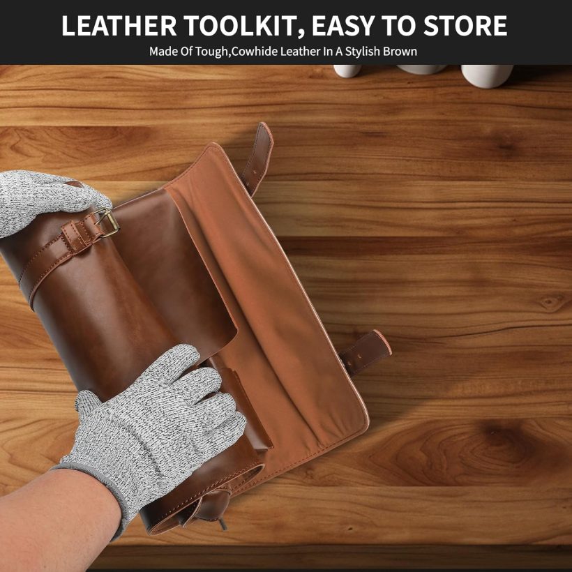 Wood Carving Tools Sets Deluxe Wood Carving Kit Wooden Carving Knife Wood working Carving Knife Tools Set with Large Leather Case For Beginner and Carpenter Experts - Image 6